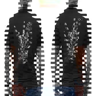 Graphique Main De Squelette Rock On Pour Un Performeur Cool T-shirt imprimé au dos - Cadeauxyz