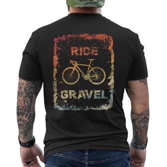 Gravel Bike Rennrad Ride Gravel Cyclocrossintage Retro T-Shirt mit Rückendruck - Geschenkecke