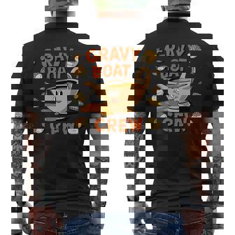 Gravy Boat Crew With Fun Thanksgiving Food Premium Men's Back Print T-Shirt - Monsterry