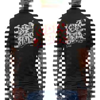 Great Rodeo Christmas Speech Emblem Premium Men's Back Print T-Shirt - Monsterry