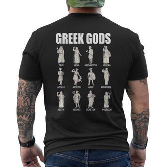 Greek Gods And Goddesses Old Greek Mythology T-Shirt mit Rückendruck - Geschenkecke