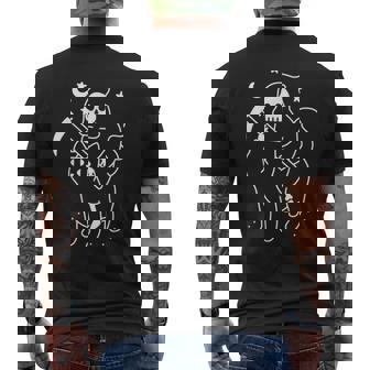 Grim Reaper Death Rides A Cat Men's Back Print T-Shirt - Monsterry