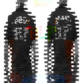 Groom Elf Christmas Elves Bachelor Party Squad Matching Men's Back Print T-Shirt - Monsterry