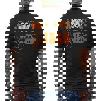 Groovy Vibes 70s Retro Disco Hippie Babe Vintage Men's Back Print T-Shirt - Monsterry