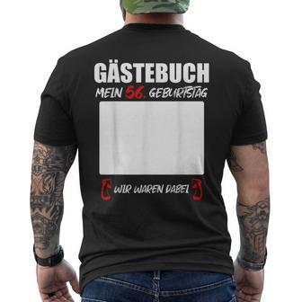 Guest Book 56Th Birthday Signatures Party T-Shirt mit Rückendruck - Geschenkecke