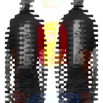 Guitarra Con Bandera De España Bajo Guitarrista Músico Música Rock Camiseta Hombre Estampado Espalda - Regaloses