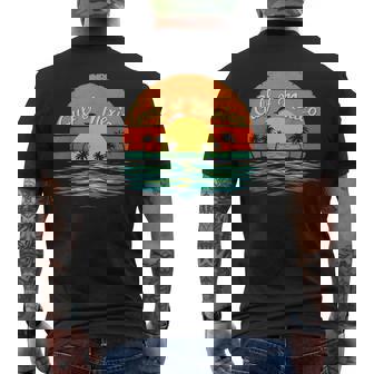 Gulf Of Mexico Beach Palms Summer Vacation Men's T-shirt Back Print | Mazezy