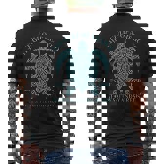 Gulf Of Mexico Turtle Men's T-shirt Back Print | Mazezy