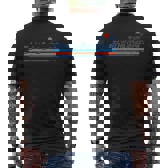Gulf Of Us America Est 2025 Retro Vintage Beach Us Flag Men's T-shirt Back Print - Seseable
