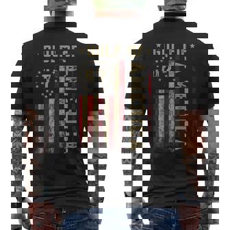 Gulf Of Usa America Usa Flag Men's T-shirt Back Print | Mazezy