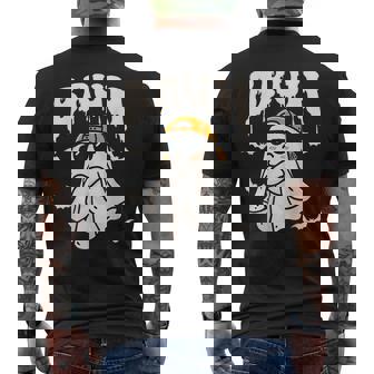 Halloween Bruh Cute Ghost Boo Spirit Halloween Bruh Men's Back Print T-Shirt - Monsterry