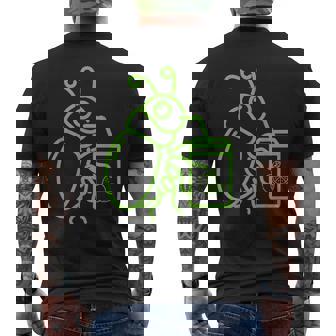 Halloween Graphic Green Halloween Beetle Drink Juice Men's Back Print T-Shirt - Monsterry