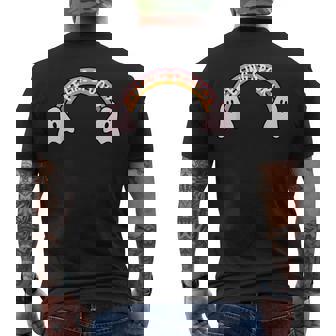 Halloween Rainbow Ghost Feeling Spooky Autumn Event Men's Back Print T-Shirt - Monsterry