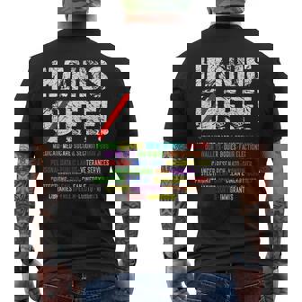 Hands Off Social Security Protest Resist Save Democracy Men's T-shirt Back Print - Thegiftio