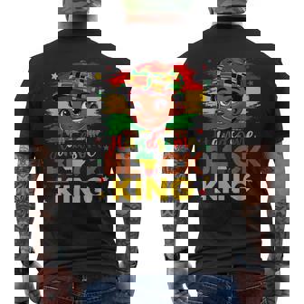 Handsome Black King Black History Month Africa African Boys Men's T-shirt Back Print - Seseable