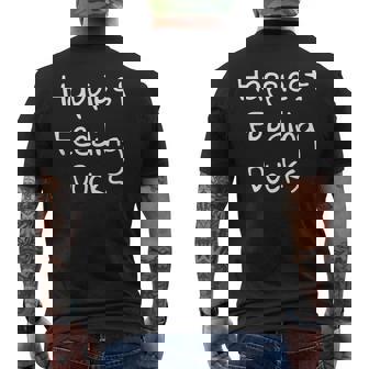 Happiest Feeding Ducks Men's Back Print T-Shirt - Monsterry