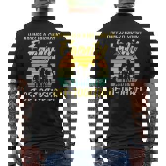 Happiness Is A Big Chaotic Family Get-Together Vintage Premium Men's Back Print T-Shirt - Monsterry