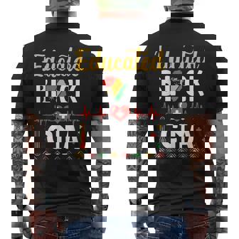 Happy Black History Month Us Africans Educated Black Cna Men's T-shirt Back Print - Monsterry