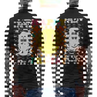 Happy Fri-Yay Smile Face Teacher Student Friday Weekend Men's Back Print T-Shirt - Monsterry