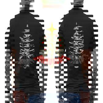 Happy Horrordays Skeleton Tree Horror Christmas Halloween Men's Back Print T-Shirt - Monsterry