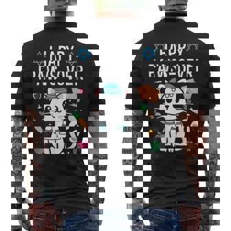 Happy Pawsover Cat Lover Cat Passover Seder Men's T-shirt Back Print | Mazezy
