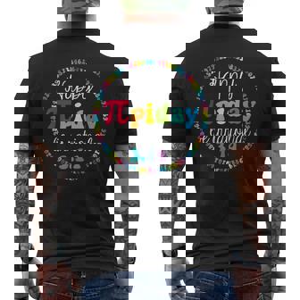 Happy Pi Day 314 Be Irrational Cute Mathematic Math Teacher Men's Back Print T-Shirt - Monsterry