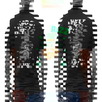 Happy St Pat Rizz Day St Patrick's Day Leprechaun Men's T-shirt Back Print - Seseable