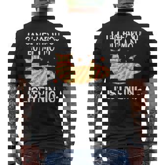 I Can Hear You But I'm Not Listening Cat Lover Cat Mom Men's Back Print T-Shirt - Monsterry