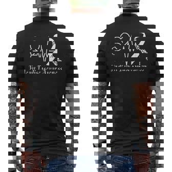 Heart Disease Awareness Go Red In February Health Red Heart Men's T-shirt Back Print | Mazezy