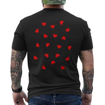 Heart Many Hearts Love In Lovealentine's Day Heart Red T-Shirt mit Rückendruck - Geschenkecke
