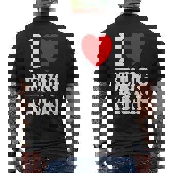 I Heart Love Being Asian Korean Japanese Chinese Filipino Men's Back Print T-Shirt - Monsterry