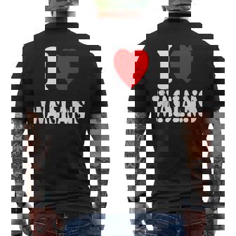 I Heart Love Wasians Sexy Asian Caucasian Mixed Men's Back Print T-Shirt - Monsterry