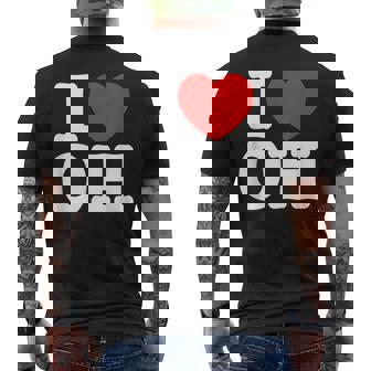 I Heart Ohio OH Love Men's Back Print T-Shirt - Monsterry