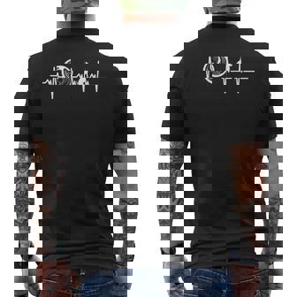 Heartbeat Motif Zodiac Horoscope Virgo And Dogs Men's Back Print T-Shirt - Monsterry