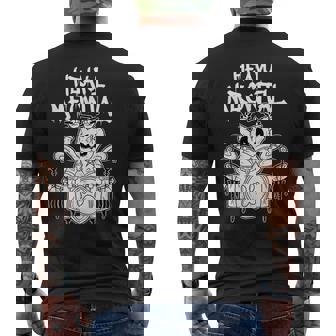 Heavy Meowtal Chat Heavy Metal Musique T-shirt imprimé au dos - Cadeauxyz
