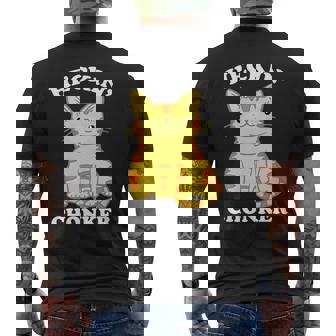 Heckin' Chonker Fat Cat Chonk Orange Tabby Premium Men's Back Print T-Shirt - Monsterry