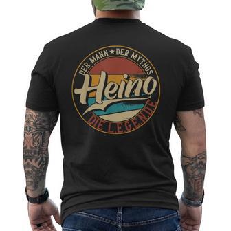 Heino The Man Of Mythos The Legend First Name T-Shirt mit Rückendruck - Geschenkecke