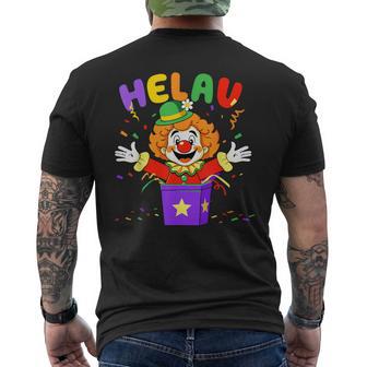 Helau Clown In Box Costume For Carnival Fancy Dress T-Shirt mit Rückendruck - Geschenkecke