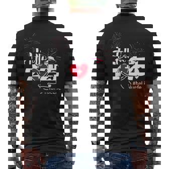 Hello 2025 Nurse Life Happy New Year 2025 Fireworks Men's Back Print T-Shirt - Monsterry