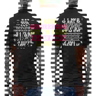 I Have Hemorrhoids But I'm Being Really Brave About It Men's T-shirt Back Print - Seseable