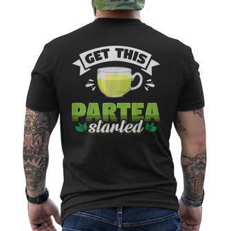 Herbal Tea Drinker Tea Lover ParTEA Men's Back Print T-Shirt - Monsterry