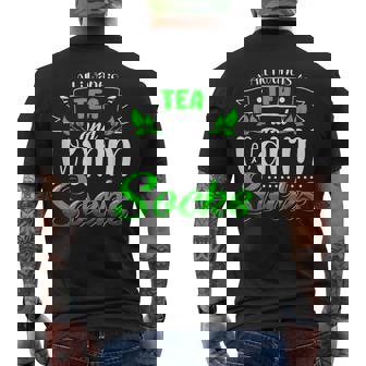 Herbal Tea Drinker Tea Lover Warm Socks Men's Back Print T-Shirt - Monsterry