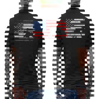 HEREFORD COW Patriotic Shirt American Flag Vintage Men's Back Print T-Shirt - Monsterry