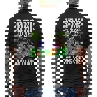 Hermano Del Salvaje Cumpleaños Del Zoológico Safari Jungle Camiseta Hombre Estampado Espalda - Regaloses