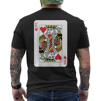 Herzkönig Beim Kartenspiel T-Shirt mit Rückendruck - Geschenkecke