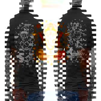 Hindou Ganesh Puja Elephant God India Méditation Yoga Murti T-shirt imprimé au dos - Cadeauxyz