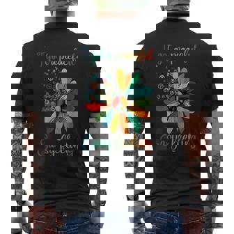 Hippie I Got An Easy Peaceful Feeling Sunflower Peace Sign Men's Back Print T-Shirt - Monsterry