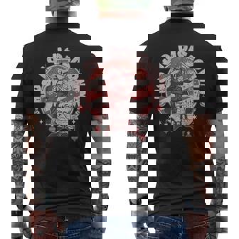 Ho Ho Hoedown Santa Jingle Bells Retro Western Christmas Men's Back Print T-Shirt - Monsterry