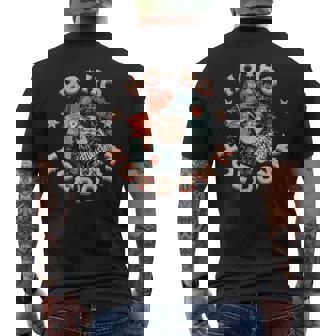 Ho Ho Hoedown Santa Jingle Bells Vintage Western Christmas Men's Back Print T-Shirt - Monsterry