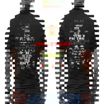 Holiday Spirit At Work Festive Fun Men's Back Print T-Shirt - Monsterry